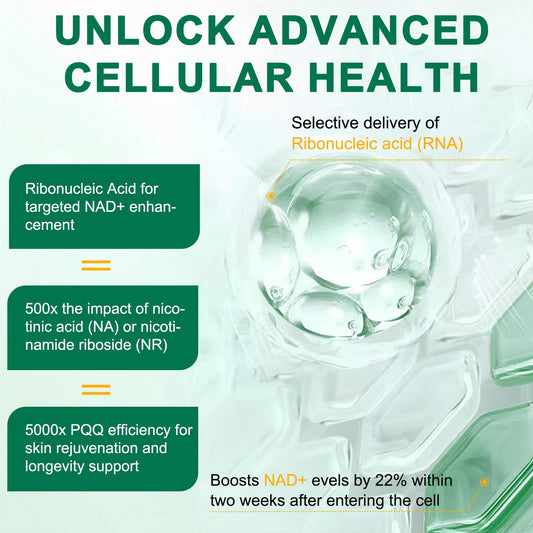 Close-up of NAD supplement packaging and label