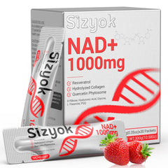 NAD+ 1000mg liquid supplement bottle with high absorption formulation