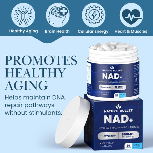 Bottle of NAD+ liposomal NR supplement