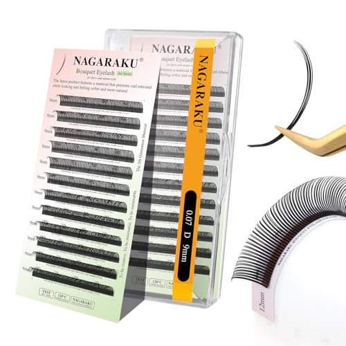 NAGARAKU Bouquet Eyelash Extensions with flower clusters for dramatic volume