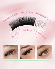 NAGARAKU Cluster lashes in use area for efficient salon volume.