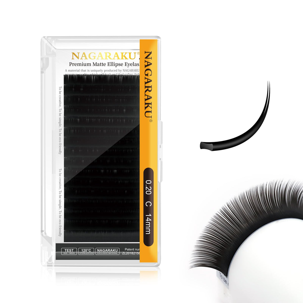 NAGARAKU double tips ellipse lashes with flat split tips for natural density