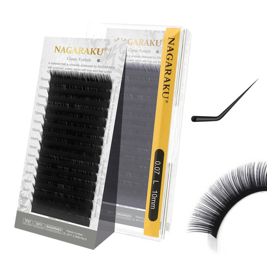 NAGARAKU eyelash extensions classic bundle with premium fibers for salon use