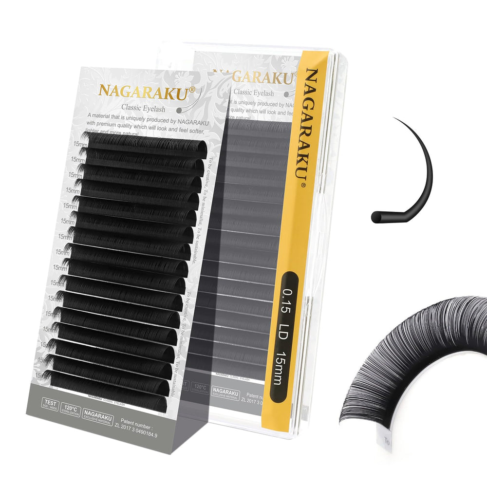 NAGARAKU J curl lashes for a natural lift and comfort.