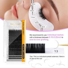 NAGARAKU matte black finish blends with real lashes.