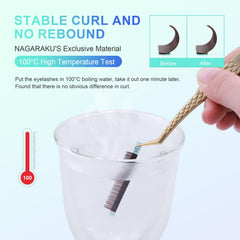NAGARAKU transfer-strip lashes showing easy removal without residue