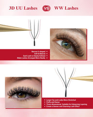 NAGARAKU flat-root fans sit closely to natural lashes for seamless blends.