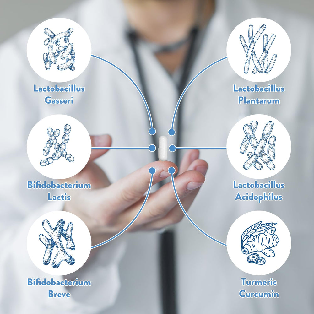 Label highlighting 120 Billion CFUs Probiotics