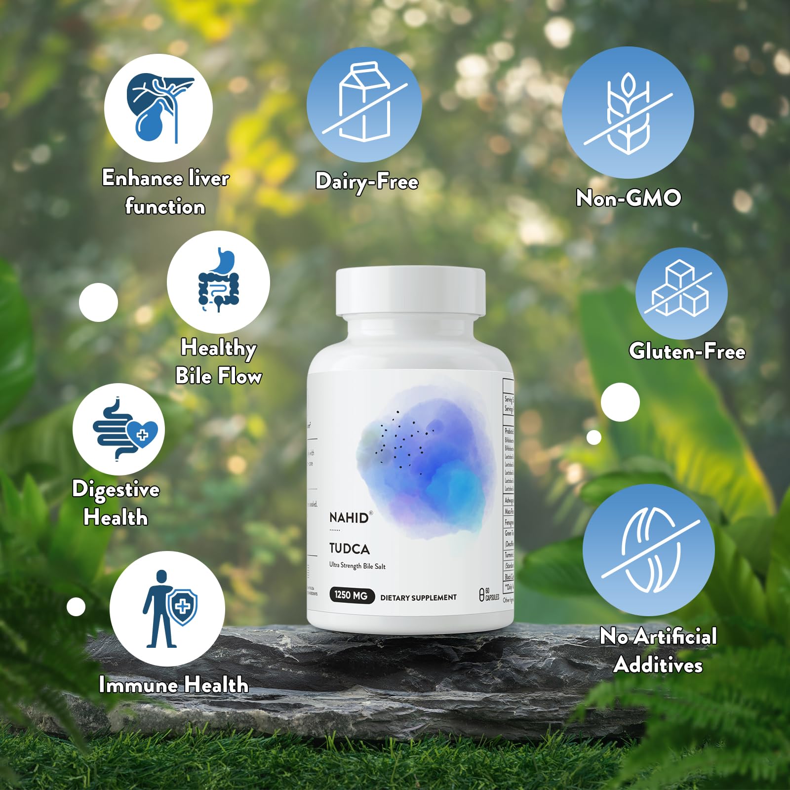 Packaging showing Gluten-Free, Dairy-Free, Vegan and Non-GMO icons