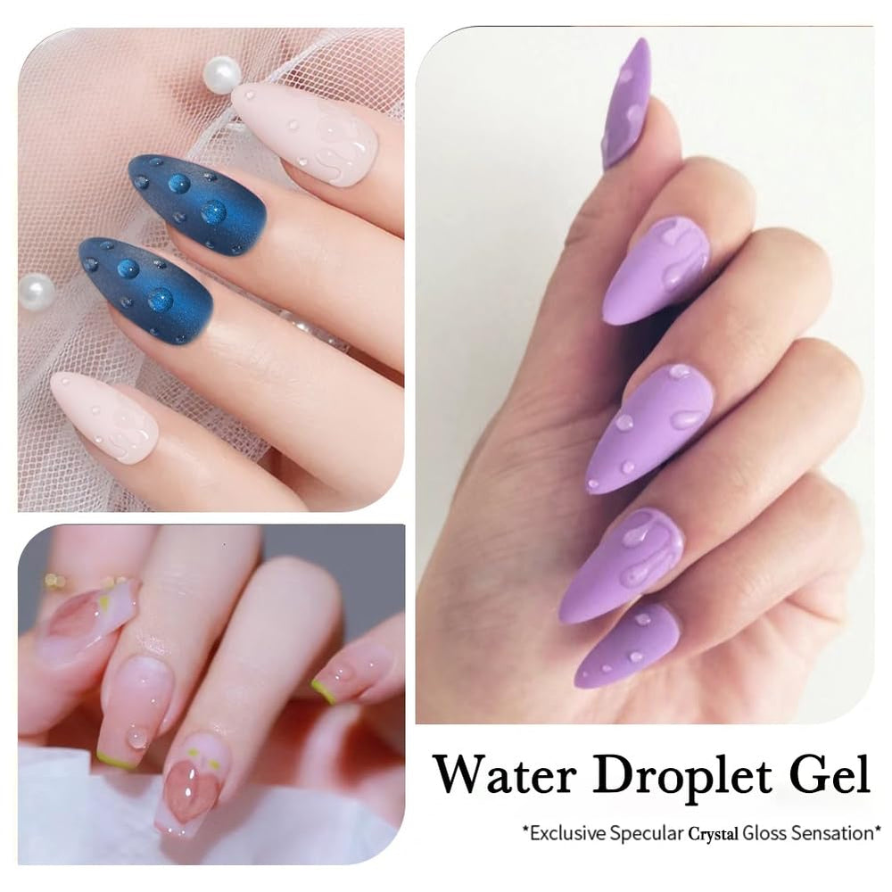 NAILKISS rain drop effect on nails for a fresh look