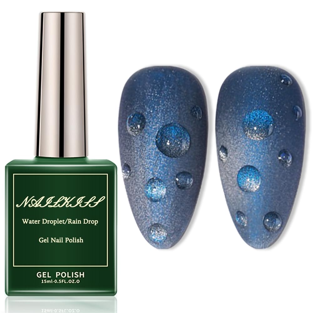 NAILKISS water droplet gel polish bottle with glossy finish