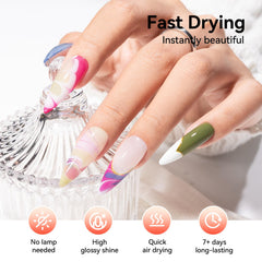 Nailshion Classic Set green bottle for soft autumn-ready nails.
