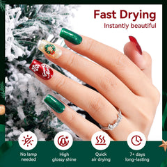 Nailshion green nail polish for vibrant holiday styling