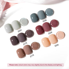 Nailshion Nude Grays greige shade provides smooth coverage for a chic neutral look.