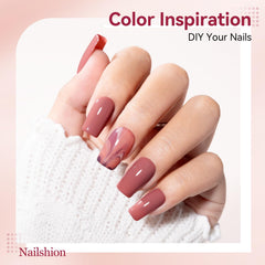 Nailshion Nude Grays nude pink tone creates soft, versatile manicures.