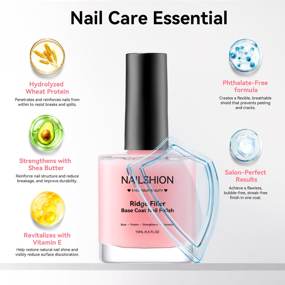 Shea butter in Nailshion formula delivering hydration and protection.