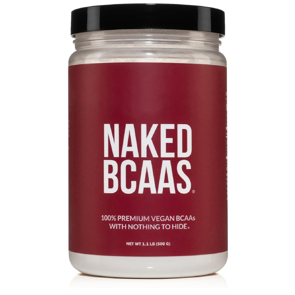 Naked BCAAs 500g unflavored powder container