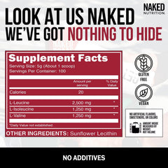 Amino acids L-leucine, L-isoleucine, L-valine for lean muscle