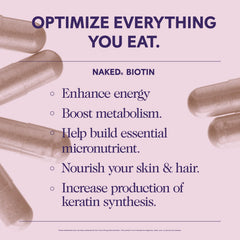 Biotin 10,000mcg label and capsule details