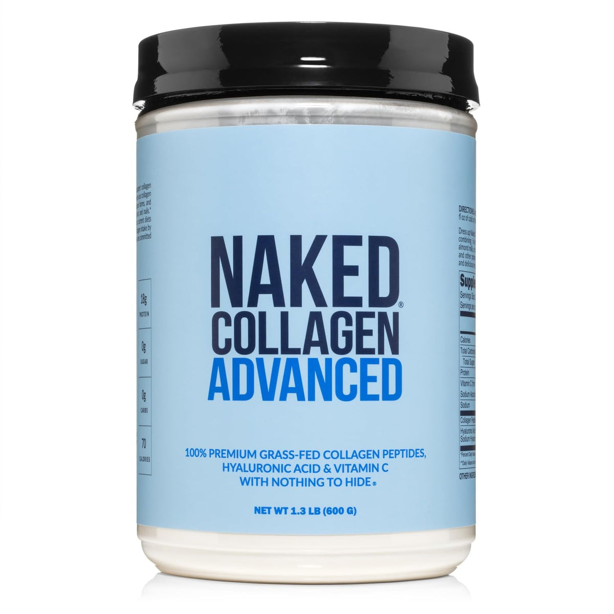 NAKED Collagen Advanced bottle on white background