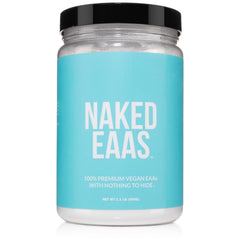 Front view of Naked EAAs Amino Acids Powder 500g container