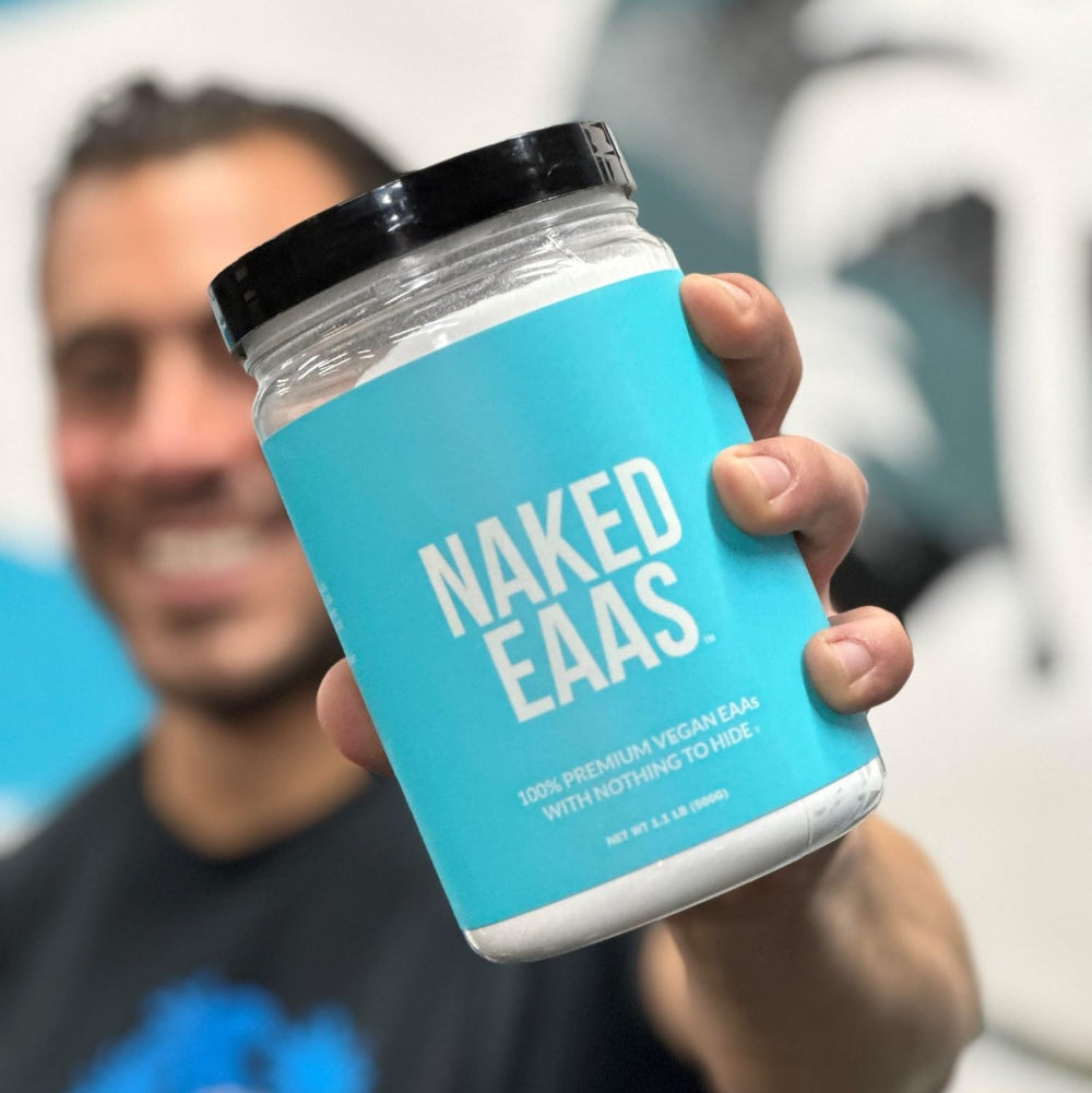 NAKED EAAs powder dissolves in water with smooth texture for quick recovery support