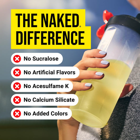 Naked Lemon Lime Creatine Monohydrate Stick Packs with packaging