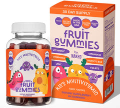 Front view of Naked Nutrition Kids Vitamin Gummies bottle