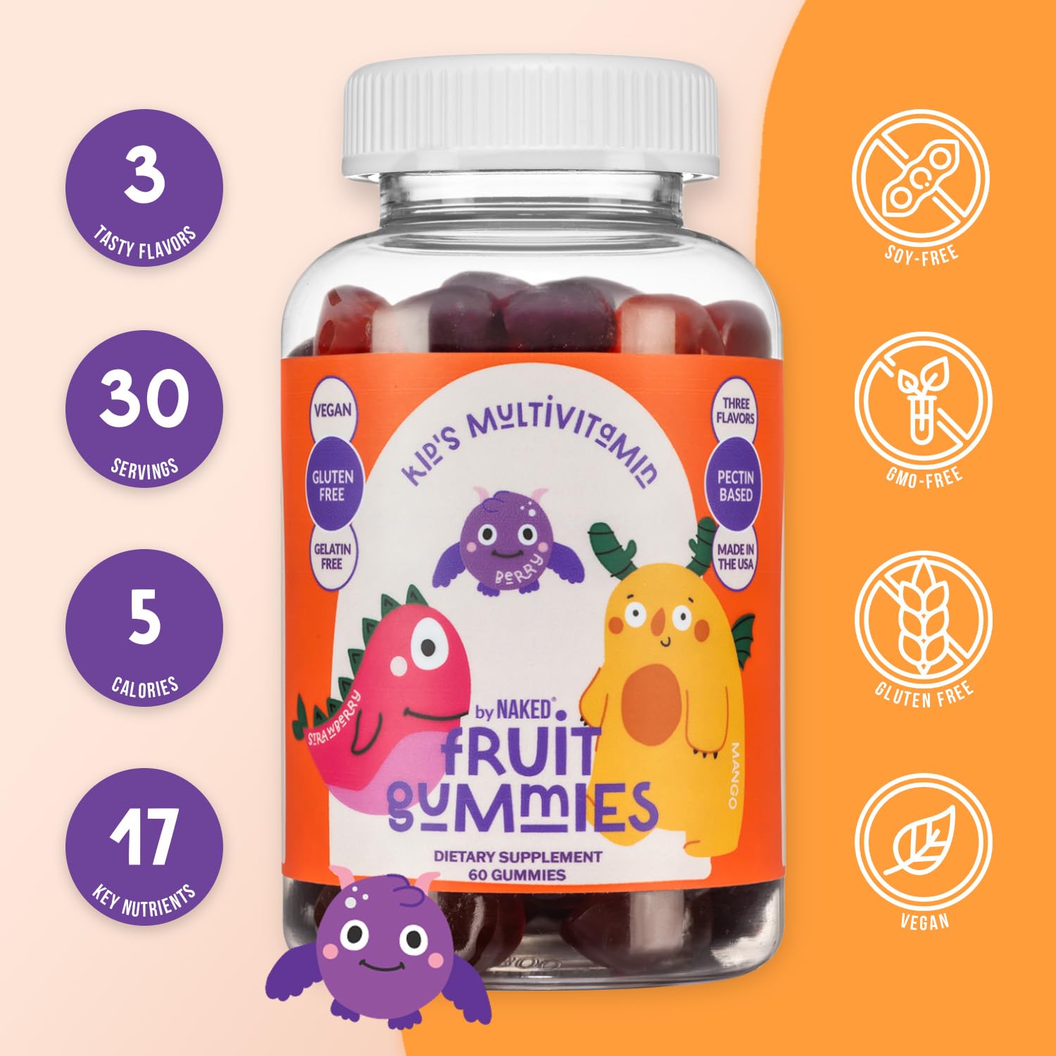 Naked Nutrition Kids Vitamin Gummies packaging