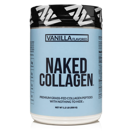 Bottle of NAKED Vanilla Collagen Peptides Powder 19.4 oz