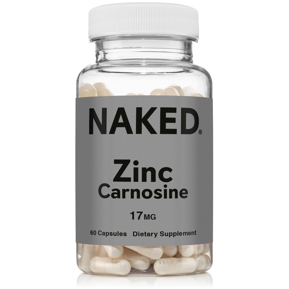 Naked Zinc Carnosine bottle - front view