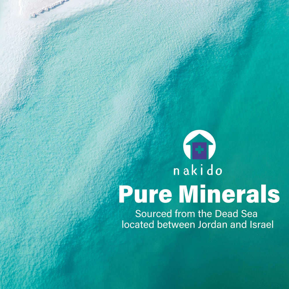 Close-up of Dead Sea minerals used in the spray