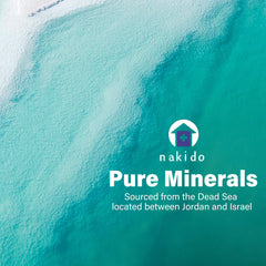 Close-up of Dead Sea minerals used in the spray