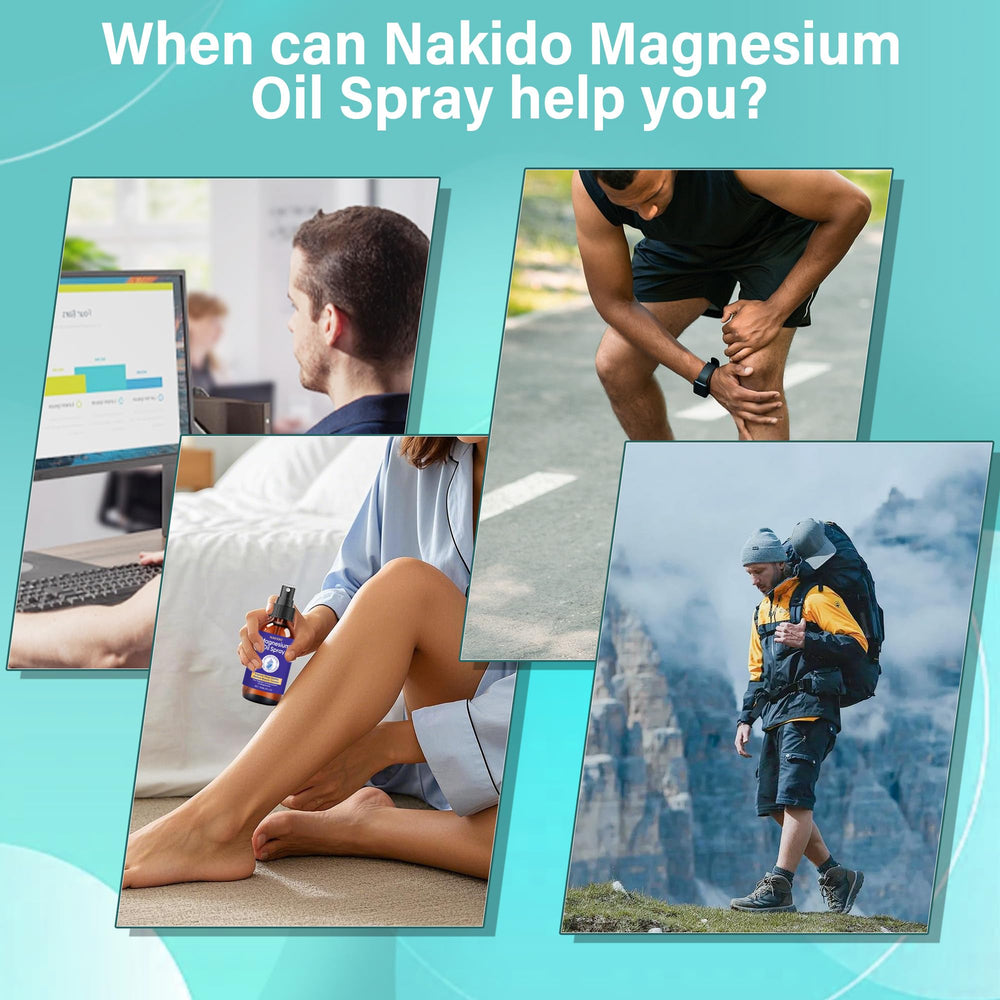 Cruelty-free and natural Nakido Magnesium Spray label