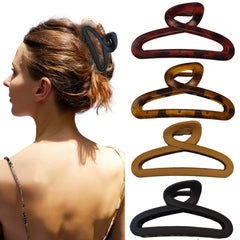 Nalodu Hair Claw Clip large 4.3-inch matte black securely grips thick hair.
