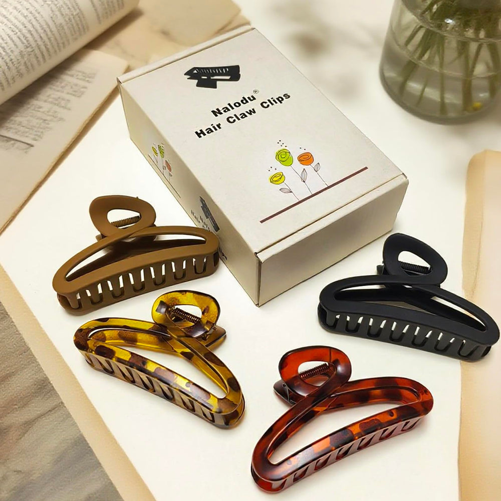 Nalodu Hair Claw Clip anti-slip spring design makes opening easy.