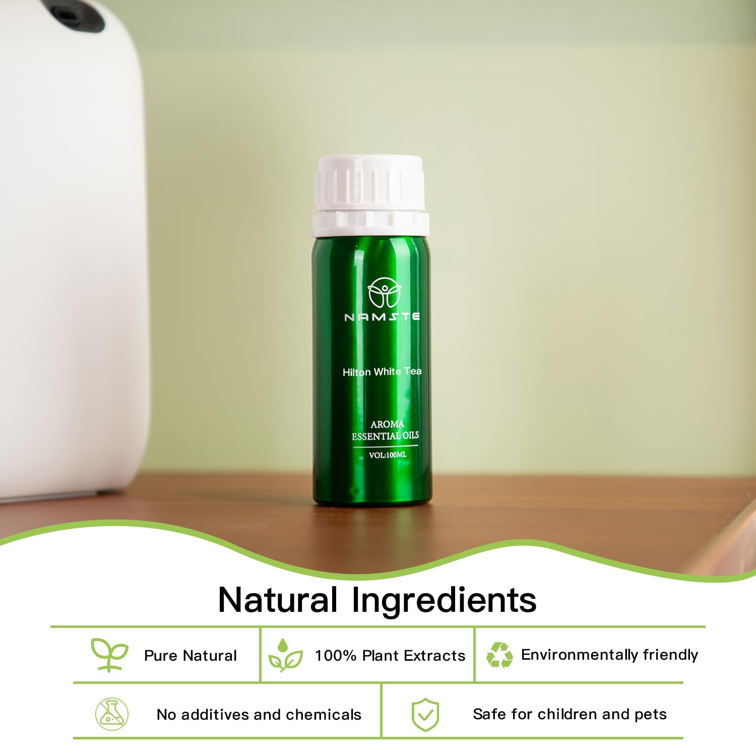 NAMSTE bath ritual with White Tea oil for a luxurious soak