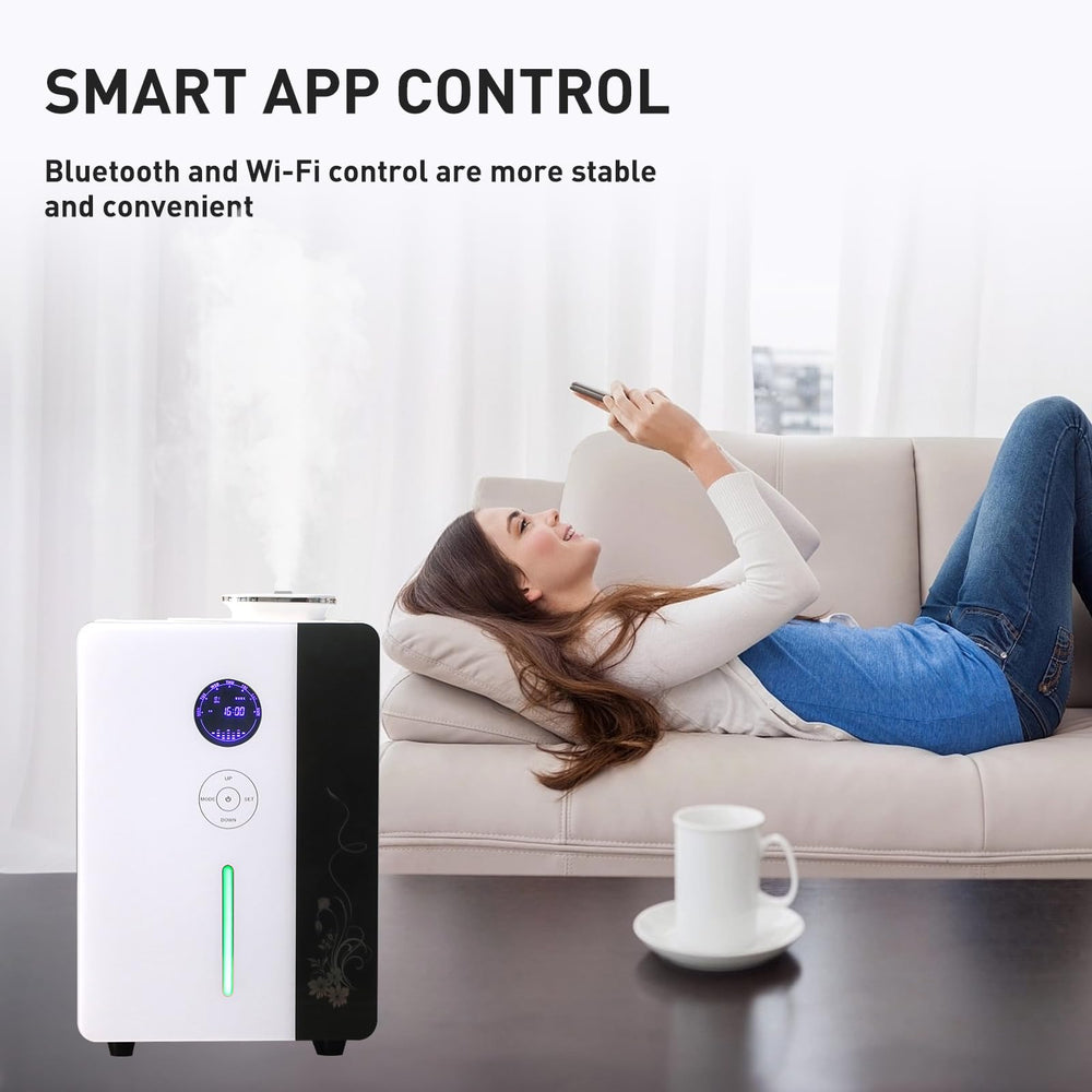 Namste essential oil diffuser 800ml capacity supports extended fragrance without refills.