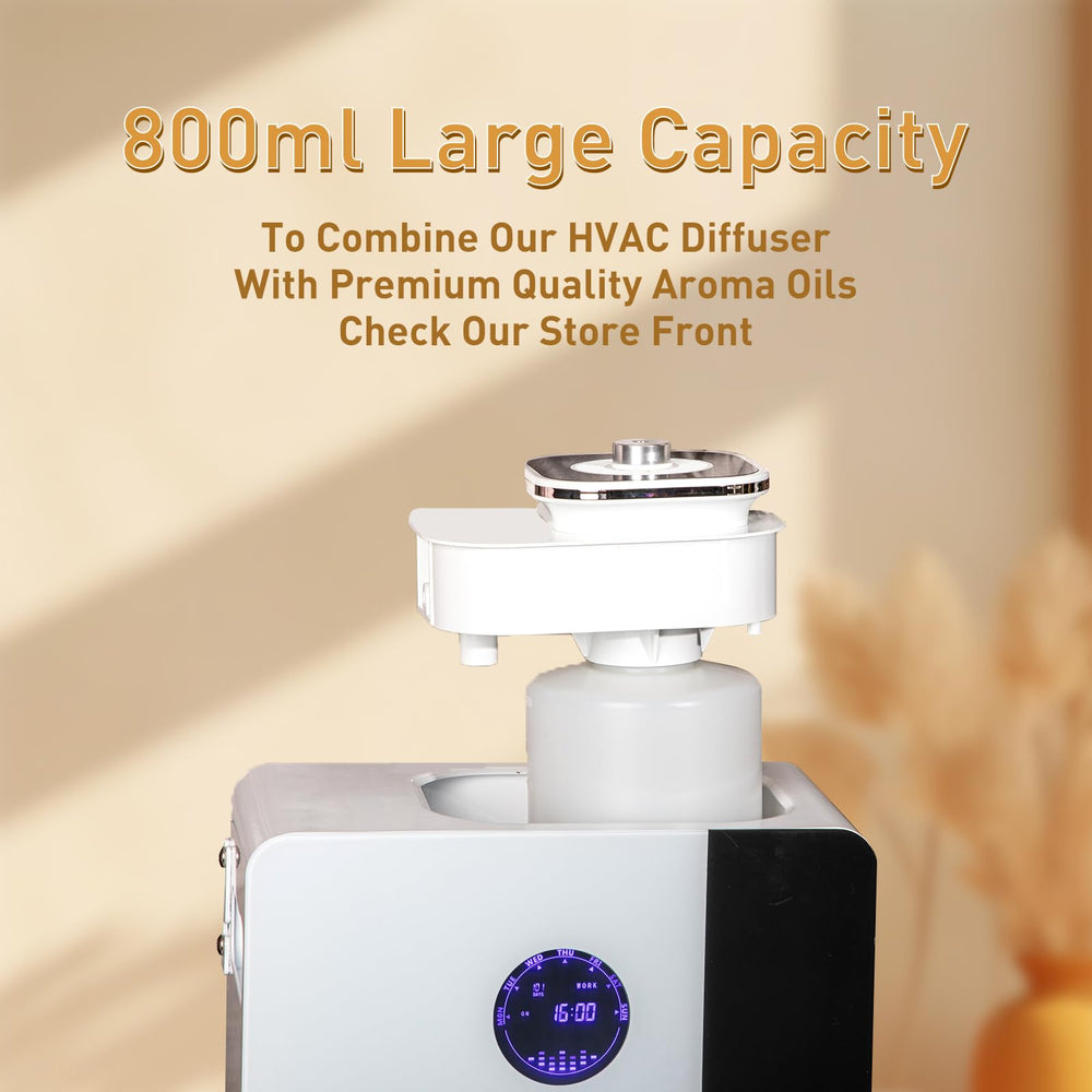 Namste essential oil diffuser integrates with HVAC for even distribution across spaces.