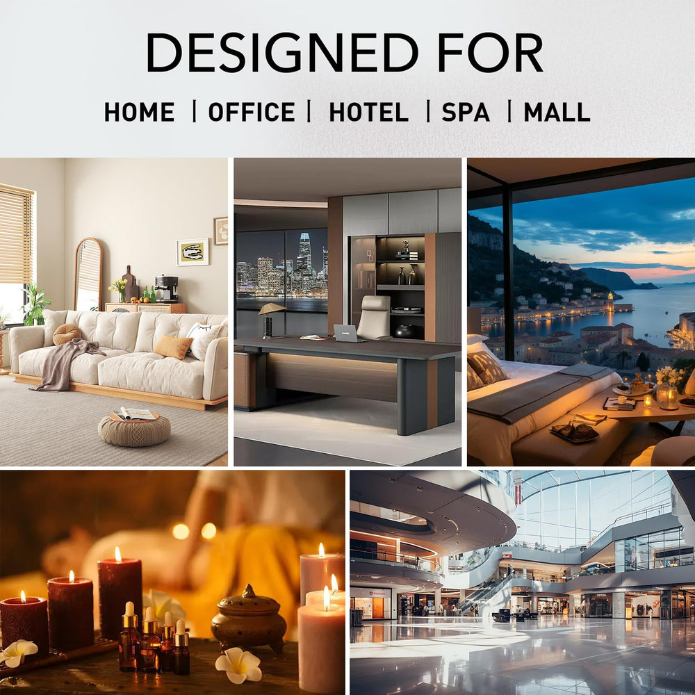 Namste essential oil diffuser suited for spa, hotel, and lobby environments.