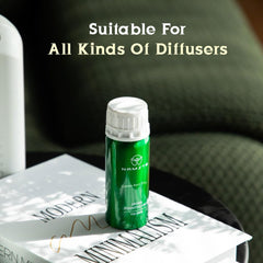 NAMSTE Lovely April Day bedroom-diffusion scene suggests spa-like tranquility.