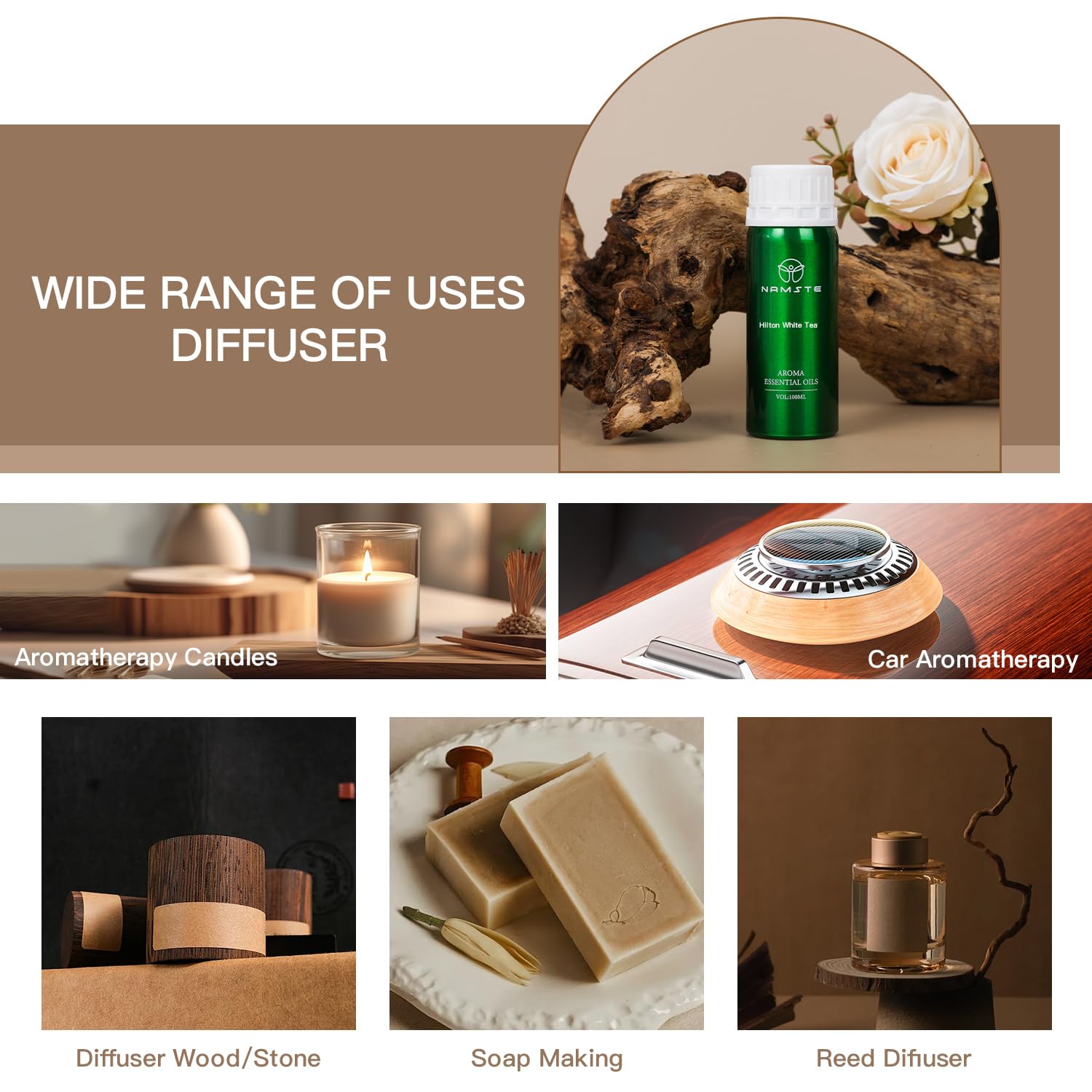 NAMSTE ultra-concentrated diffusion formula delivering strong scent with minimal drops