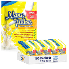 Nana Flakes packaging of banana flakes medical food powder