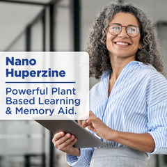 Back label of Nano HUPERZINE A bottle