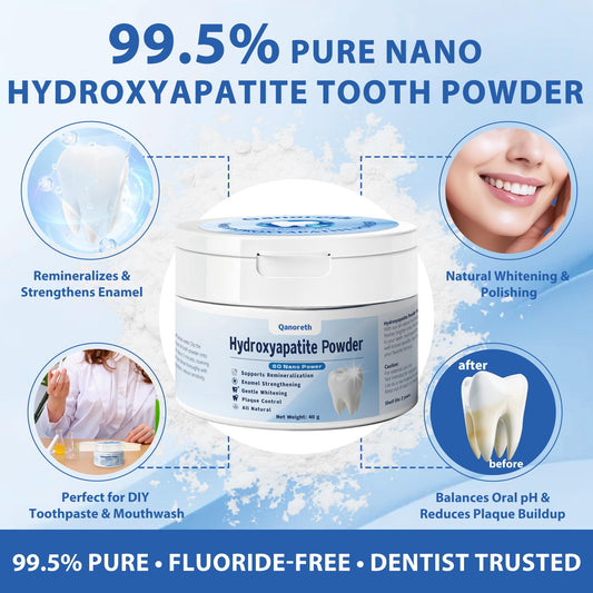 Ultra-fine 60 nm nano hydroxyapatite powder texture