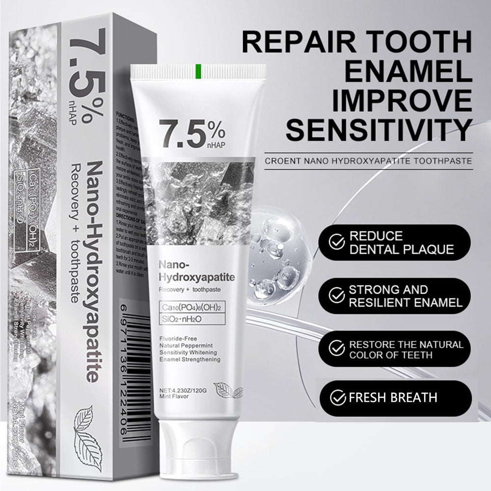 Gentle whitening action of nano-hydroxyapatite toothpaste