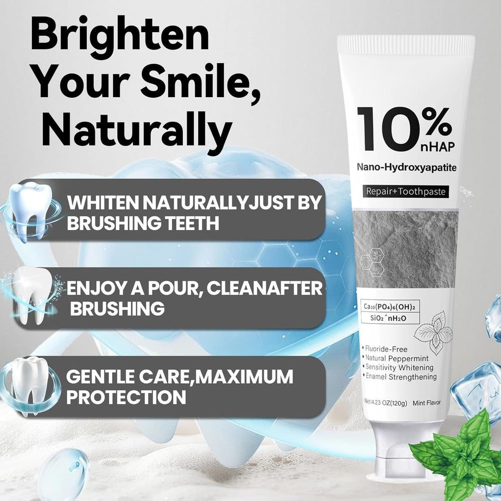 Close-up of toothpaste texture and consistency