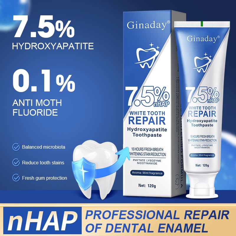 Close-up of enamel protection toothpaste texture