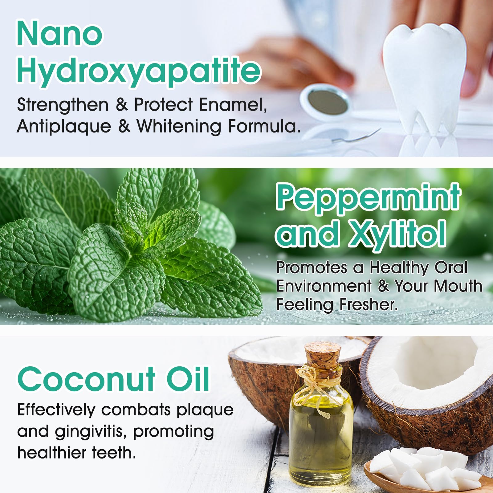 Toothpaste tablets with nano hydroxyapatite formula