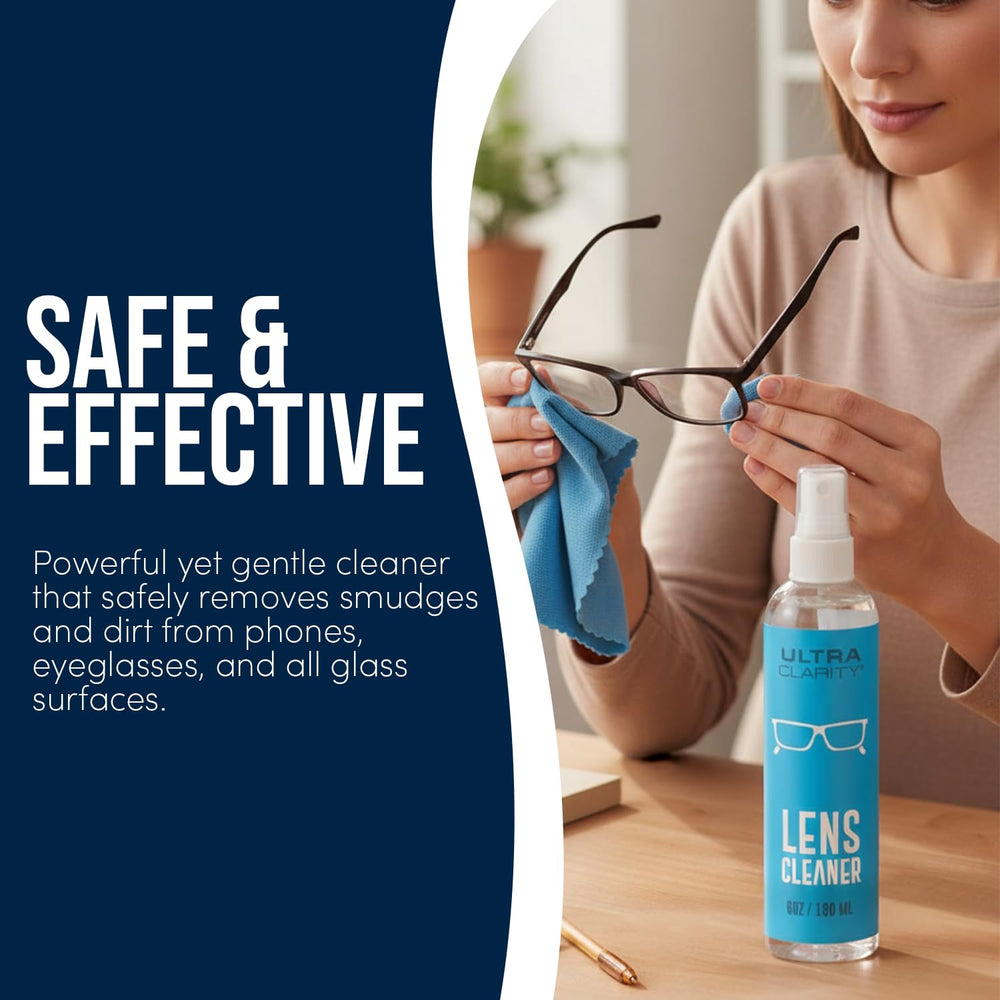 Cleaner spray for glasses and screens